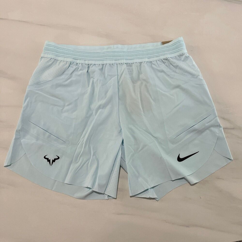 Nike Tennis Dri-FIT ADV  Rafa Nadal Shorts Glacier Blue DV2881-474 Men’s Sz XL